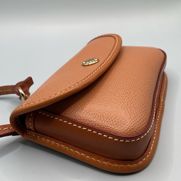 Dooney & Bourke Embossed Pebble Leather Wristlet Caramel - Picture 4 of 11